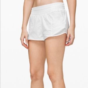 White lulu lemon hottie hot shorts